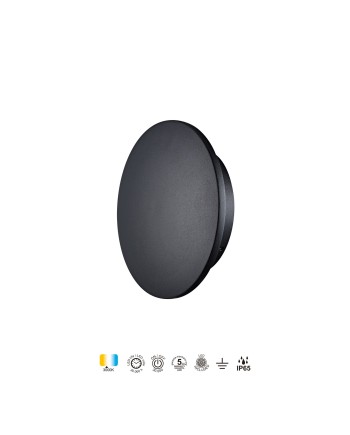 BORA BORA II * APLIQUE LED IP65 10W 3000K NEGRO